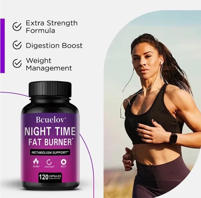 Best Nighttime Fat Burner - Thermogenic Fat Burner, Natural Appetite Suppressant and Metabolism Booster, Immune Health