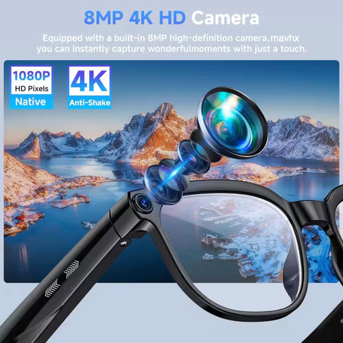 2026 New Smart AI Glasses 1080P HD Video Record Camera ChatGPT Bluetooth Call 32GB ROM Language Translation Music Sunglasses Men