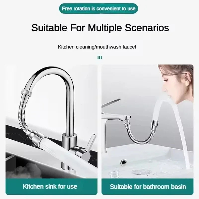 Splash-Free Kitchen Faucet Extender